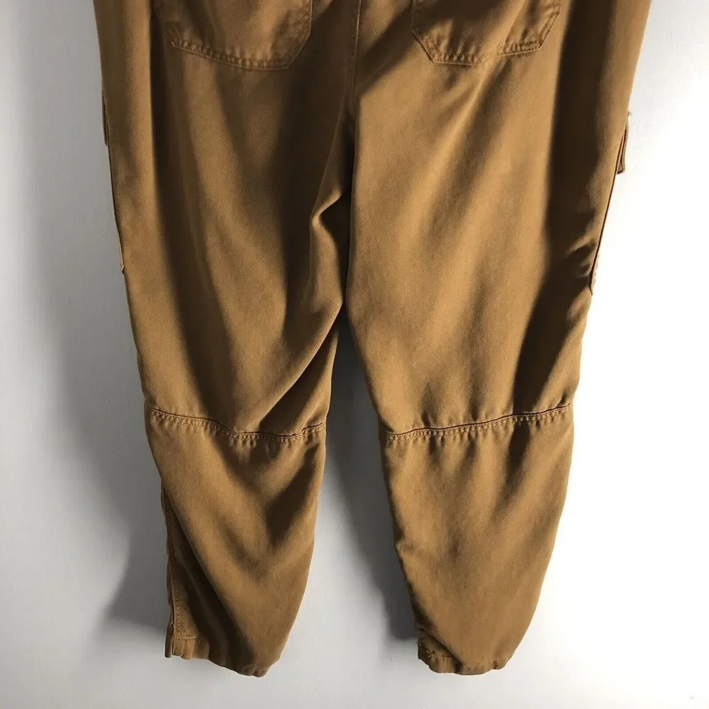 White House Black Market Sz 6 Cargo Pants High‎ Rise Straight Ankle Bronze Brown